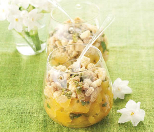 Crumble abricots-pistaches